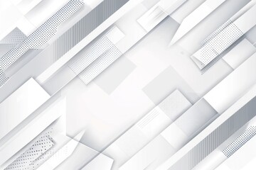 Abstract grey and white background with futuristic shapes