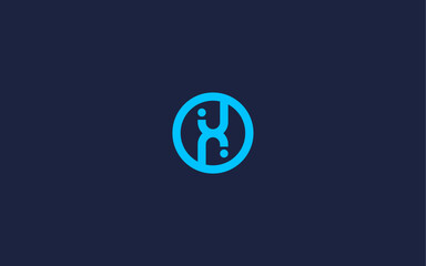 letter hj with circle logo icon design Vector design template inspiration