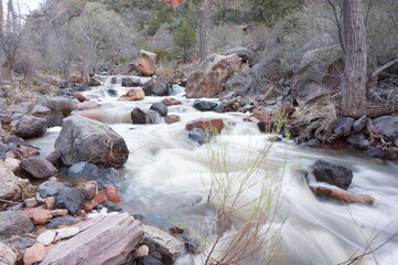 Zion National Park river flowing long exposure