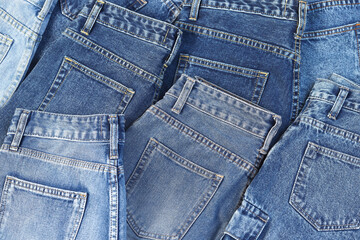 Fashionable denim jeans for teenagers, texture