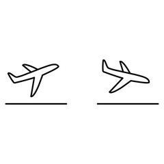Airplane Icon plane takeoff landing  icon vector