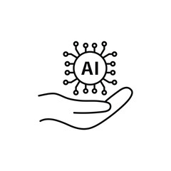 ai icon vector Artificial intelligence icon logo