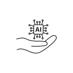 ai icon vector Artificial intelligence icon logo