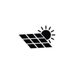 solar battery icon black vector Solar panel