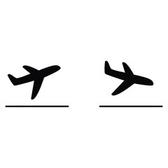 Airplane Icon plane takeoff landing  icon vector