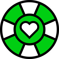 Heart Poker Chip