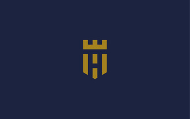 letter h with castle logo icon design Vector design template inspiration