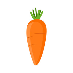 Carrot cute icon on transparent  background.