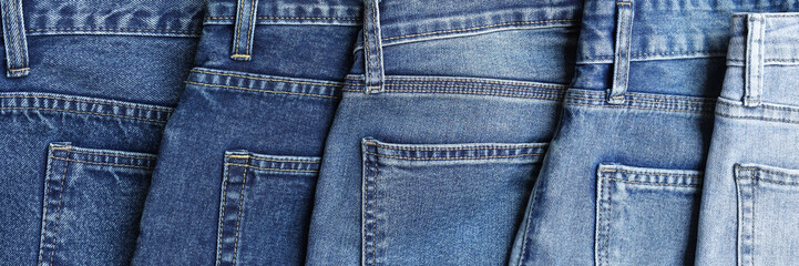 Fashionable denim jeans for teenagers, texture .background