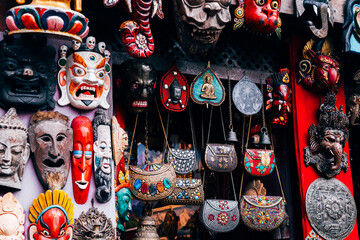 souvenir shop at kathmandu street, nepal	 - 782100881