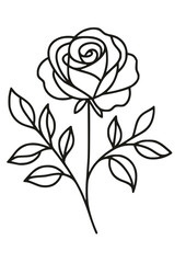 Rose Svg | Flower svg | Floral svg | Rose clipart | Cricut Svg Files | Rose png | Roses | Love SVG | tattoo svg | rose vector svg | svg