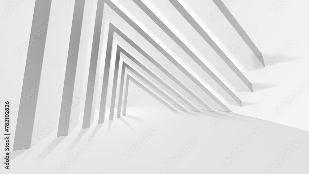 Poster abstract vector image of a curved line in light gray color.