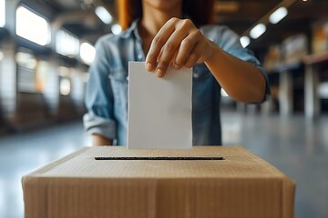 Citizen Participating in Democracy. Concept Voting Rights, Civic Engagement, Government Transparency, Political Activism