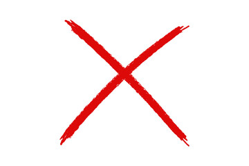 Red cross sign on transparent background, design element