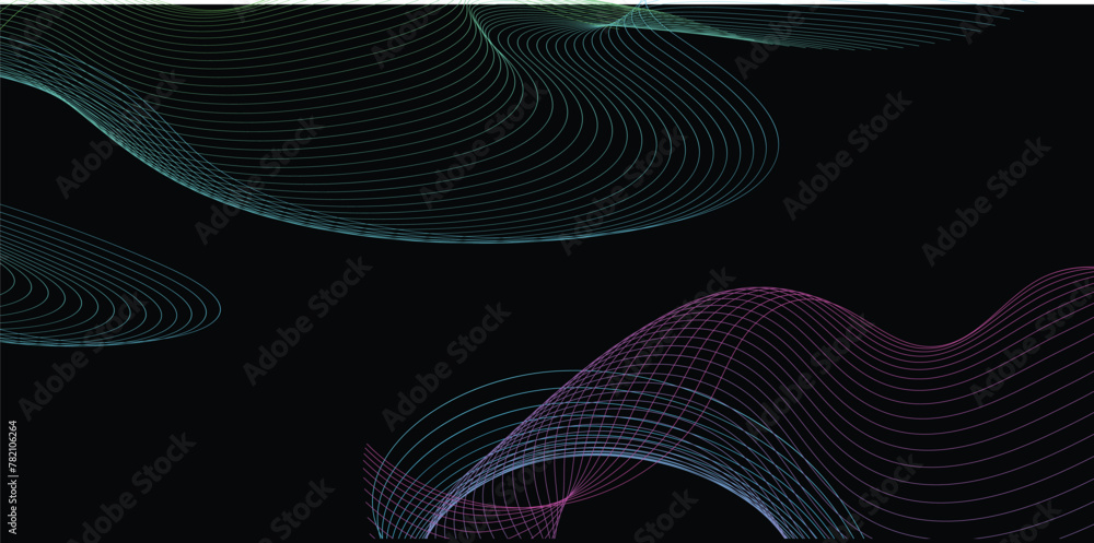Poster futuristic point wave. technology background vector. vector illustration. lines and halftone effect.