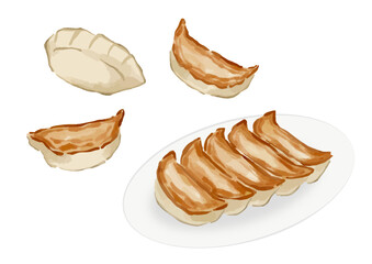 餃子のイラストセット