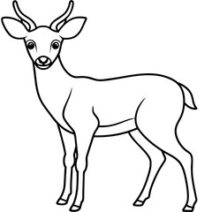       Deer  vector illustration style.
