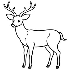       Deer  vector illustration style.
