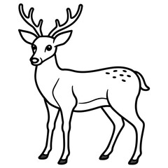       Deer  vector illustration style.
