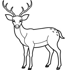 Obraz premium Deer vector illustration style. 