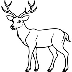       Deer  vector illustration style.

