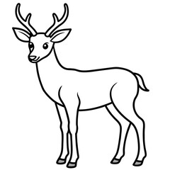       Deer  vector illustration style.

