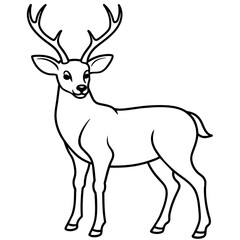       Deer  vector illustration style.
