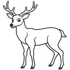      Deer  vector illustration style.
