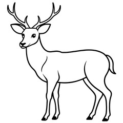 Obraz premium Deer vector illustration style. 