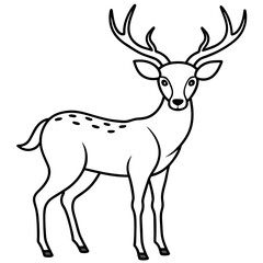       Deer vector illustration style.
