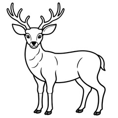 Obraz premium Deer vector illustration style. 