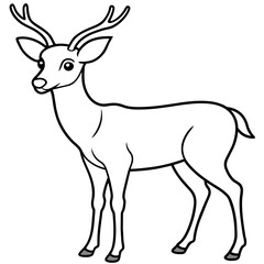       Deer  vector illustration style.
