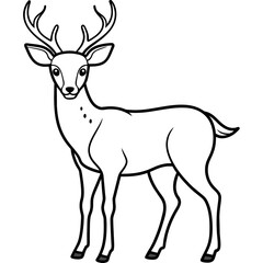       Deer  vector illustration style.

