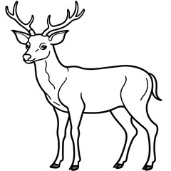       Deer  vector illustration style.

