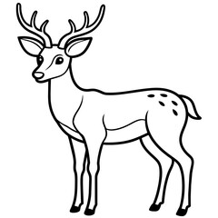       Deer  vector illustration style.

