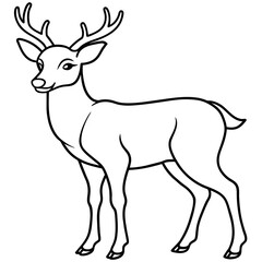 Obraz premium Deer vector illustration style. 