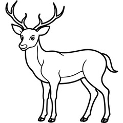       Deer vector illustration style.
