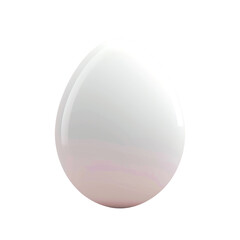 A white egg with a pink center on a Transparent Background
