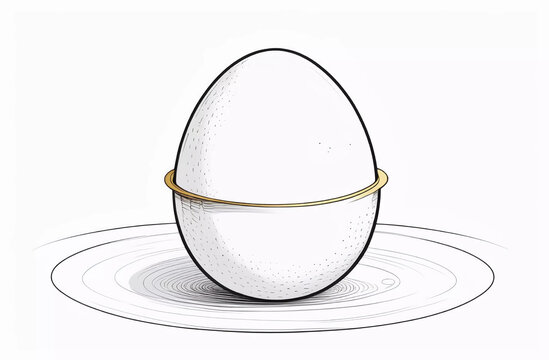 recommend clip art: White Easter egg outline . Generative AI