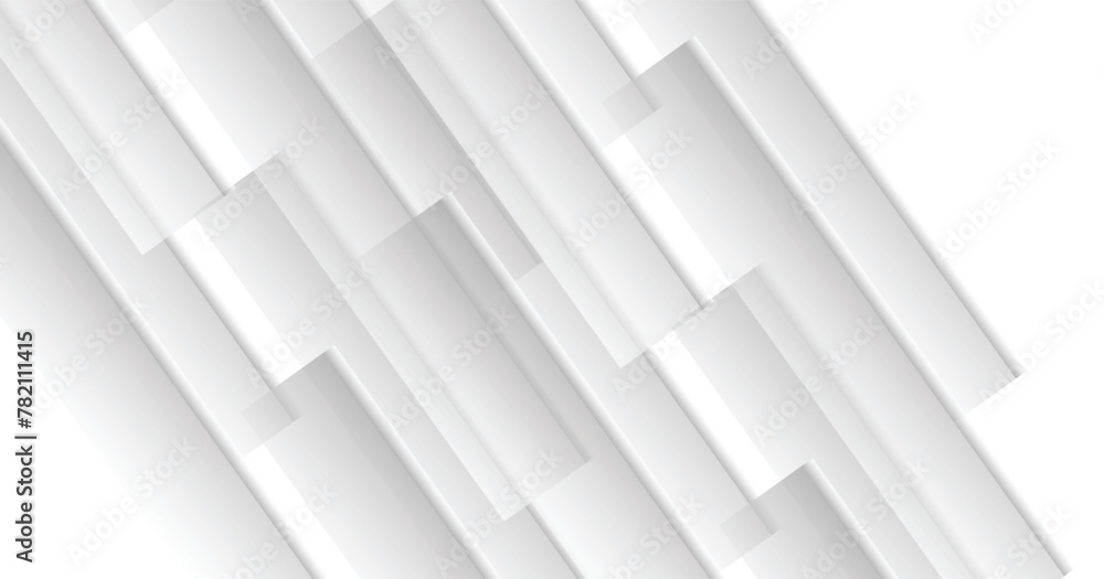 Aufkleber white glowing geometric tech background. grey white geometric tech abstract minimal background. glos