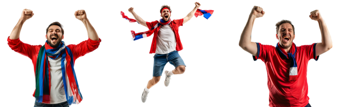 Soccer fan celebrating - Powered by Adobe