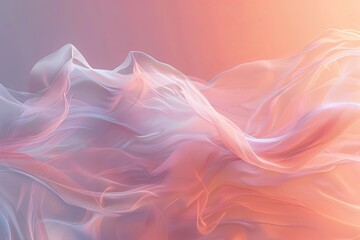 Fototapeta premium Minimalist Abstract Peach Background with Foggy Wind, Created in 3D Render AI Image