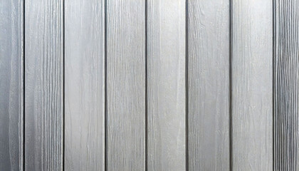 Obraz premium Close-up of weathered, Silver-painted wooden planks aligned vertically.