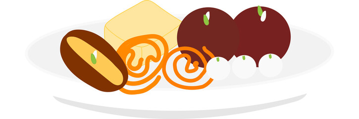 Indian sweets illustration