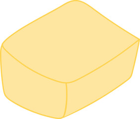 Butter slice illustration