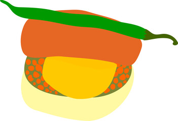 Vada Pav illustration