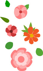 Falling flowers illustration