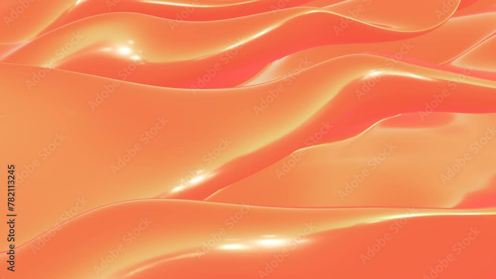 Poster an abstract orange and gold waves loop animated background