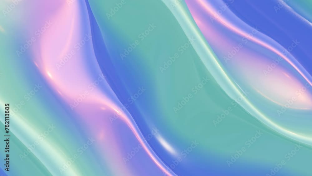 Poster a blue and green loop animated background with waves