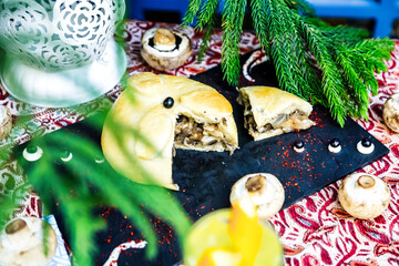 Close-Up of a Deliciously Plated Meal on a Table